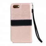 Wholesale iPhone 7 Magnetic Flip Leather Wallet Case (Rose Gold)